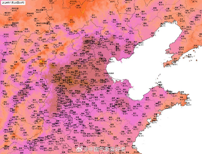 #天气##高温##气象观察团# 今天新疆、浙江、河北最高气温都冲到40度以上，浙江云和41.2度创下今年以来华东地区气温新高，丽水41度也紧随其后；河北阜平40.4度也是近期华北地区气温新高