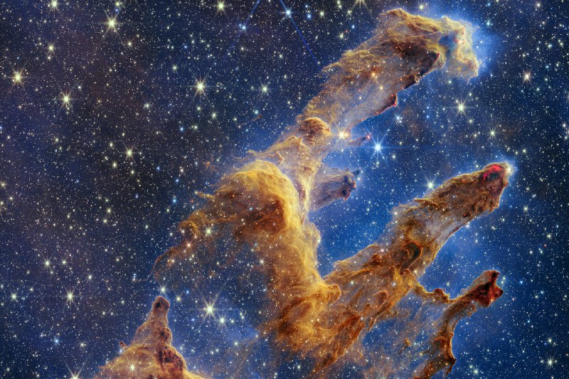 JWST 將鏡頭轉向了鷹星雲知名的「創生之柱」 - Engadget 中文版