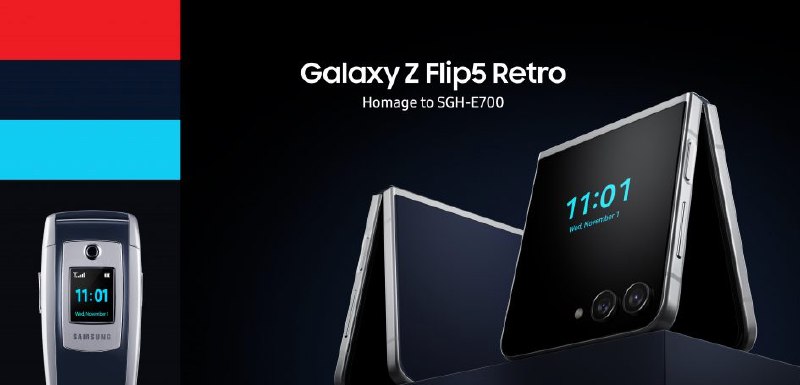 Galaxy Z Flip 5 Retro 復古登場，致敬 20 年前 Samsung 經典摺機 SGH-E700