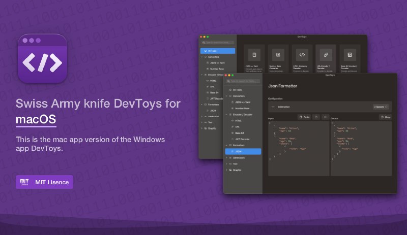 GitHub - DevToys-app/DevToysMac: DevToys For mac