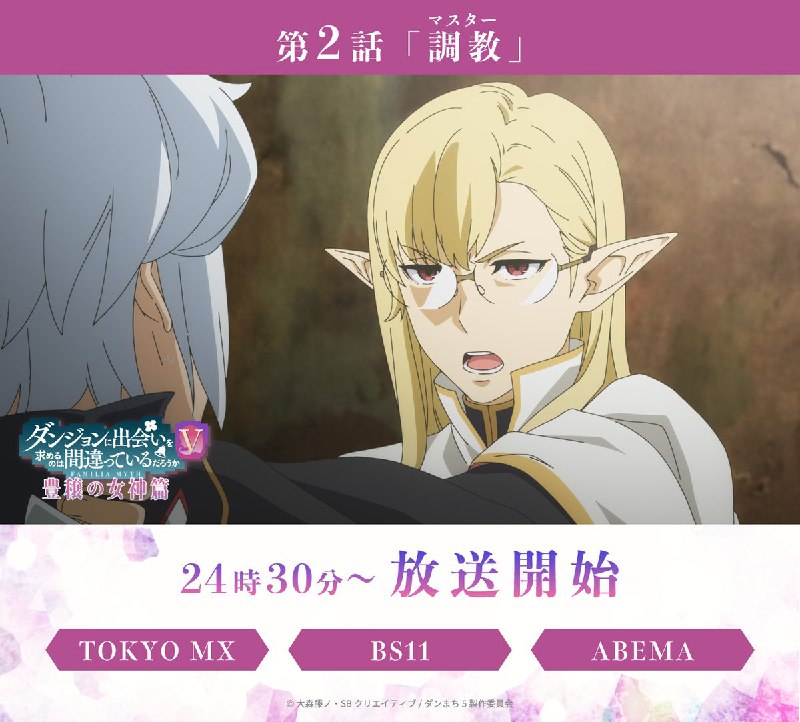 ダンまちシリーズアニメ公式@『ダンまちⅤ』2024年10月放送 (@danmachi_anime)