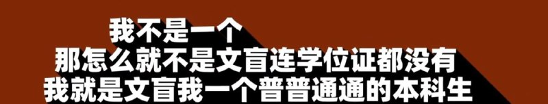 我是文盲